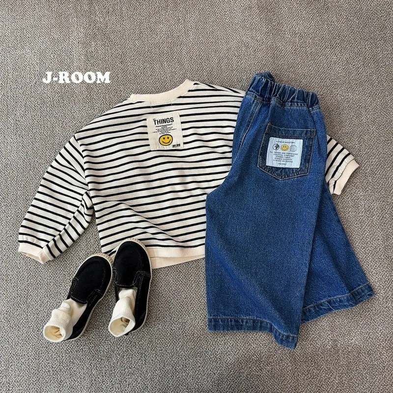 J-Room - Korean Children Fashion - #littlefashionista - Label Wide Jeans - 7