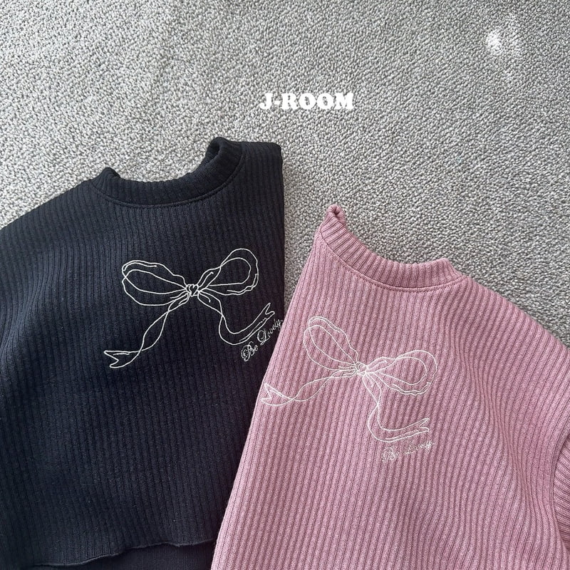 J-Room - Korean Children Fashion - #littlefashionista - Ribbon Rib Top Bottom Set - 4