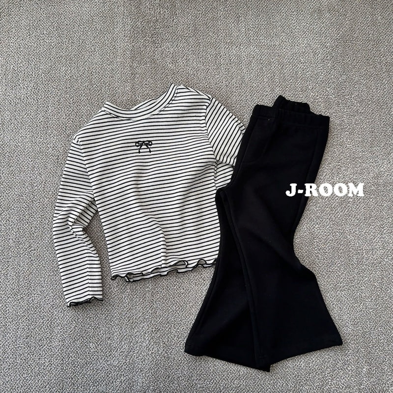 J-Room - Korean Children Fashion - #minifashionista - Ribbon Crop Wave Tee - 8