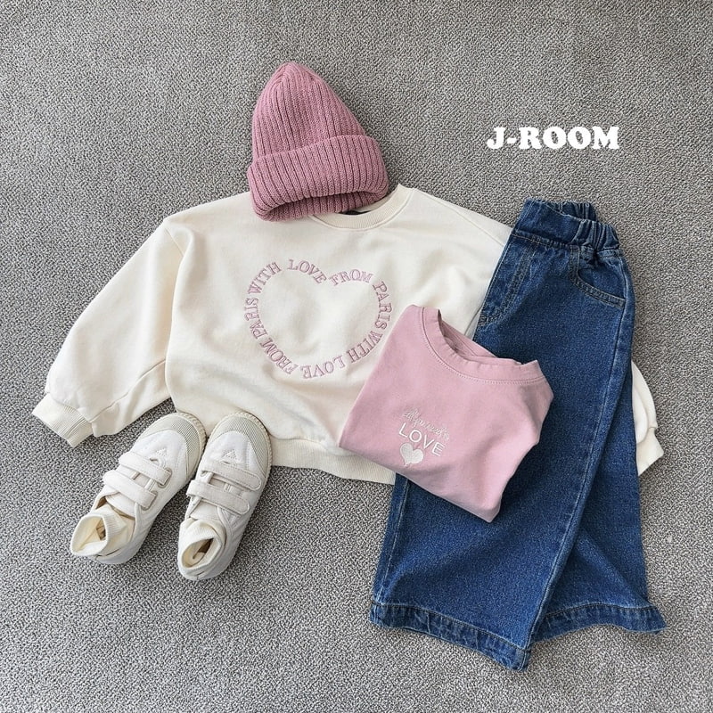 J-Room - Korean Children Fashion - #prettylittlegirls - Heart Embroidery Midi Tee - 9