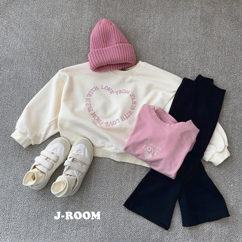 J-Room - Korean Children Fashion - #todddlerfashion - Love Embroidery Sweatshirts - 7