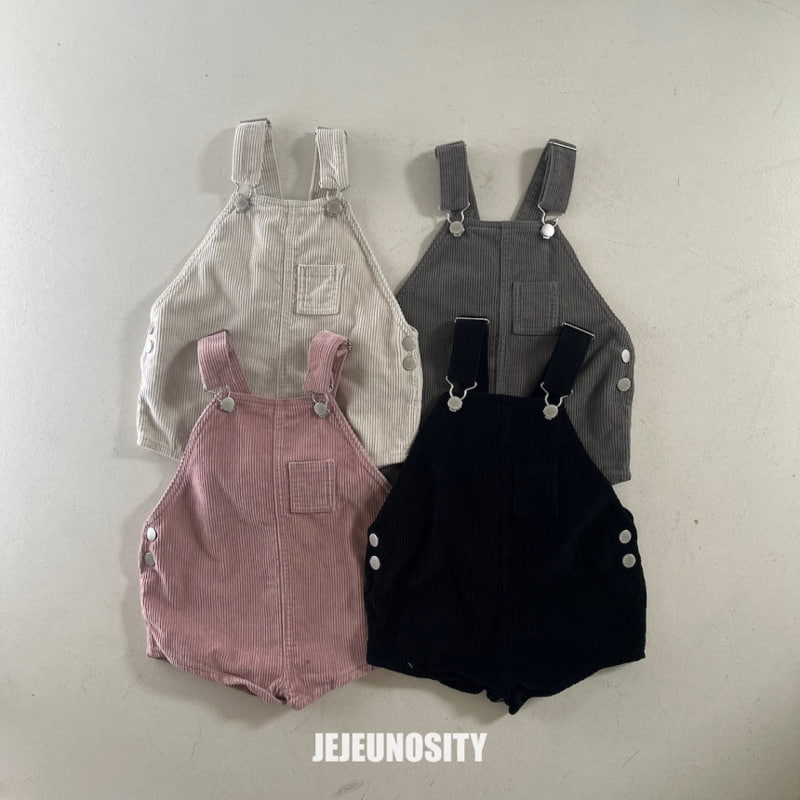 Jejeunosity - Korean Children Fashion - #kidsshorts - Golden Short Overalls