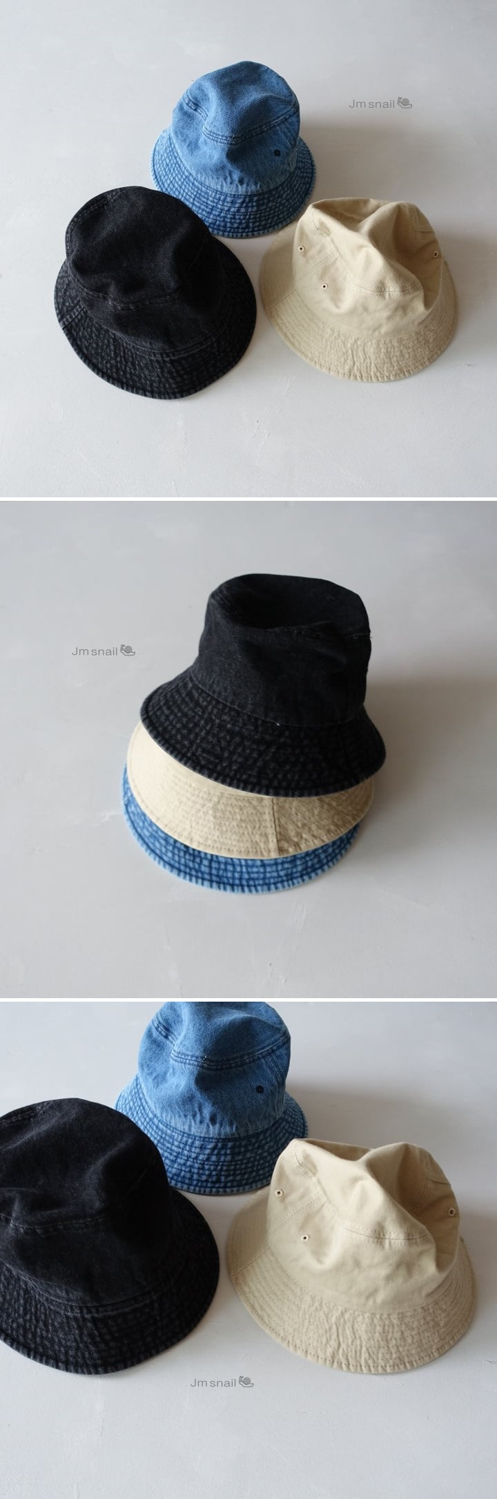 Jm Snail - Korean Children Fashion - #kidzfashiontrend - Denim Bucket Hat