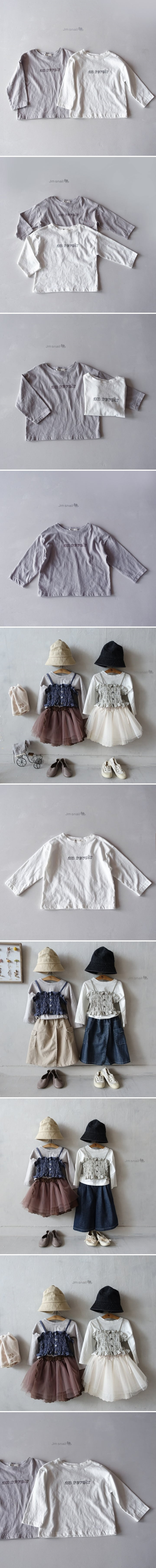 Jm Snail - Korean Children Fashion - #littlefashionista - Basic Logo Tee