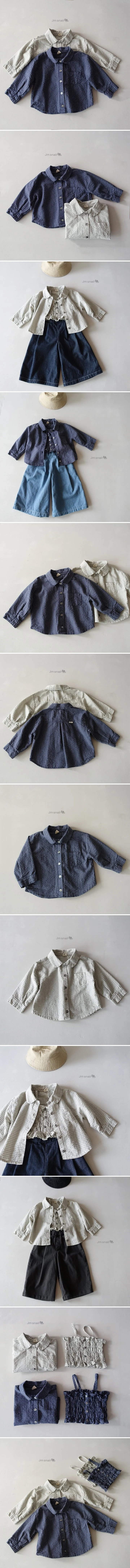 Jm Snail - Korean Children Fashion - #todddlerfashion - Check Semi Shirt