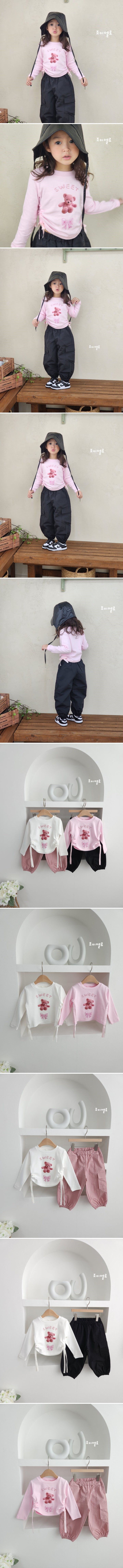 Joy ello - Korean Children Fashion - #childofig - Bear Shirring Tee