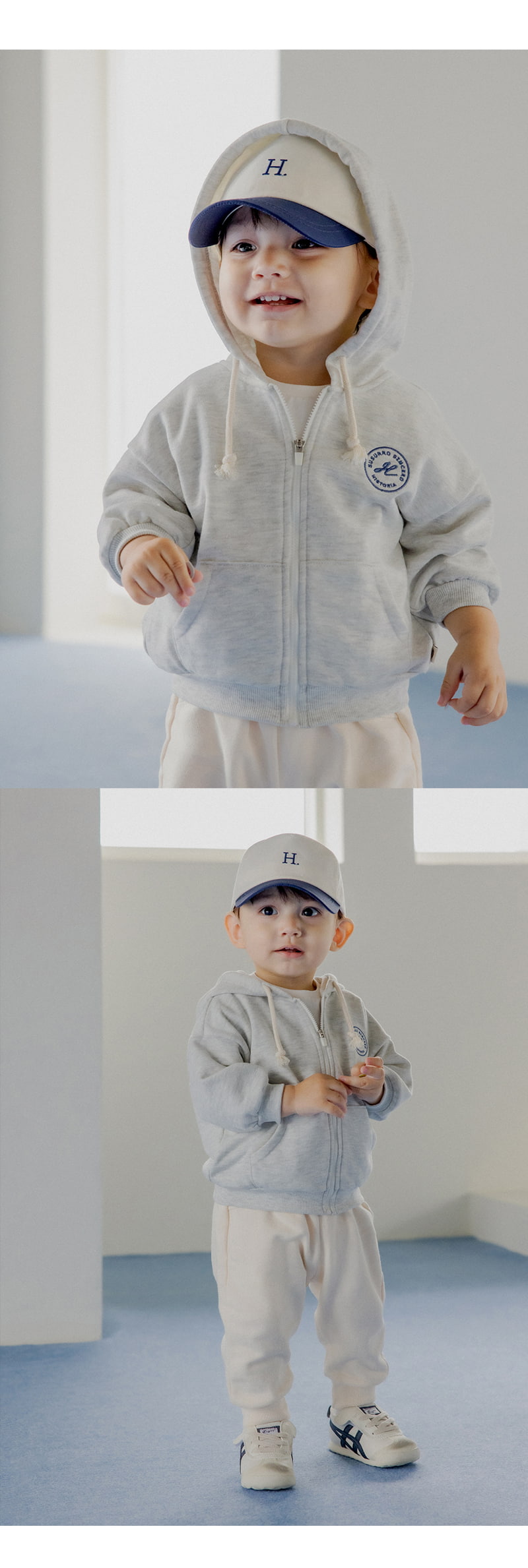 Kids Clara - Korean Baby Fashion - #babyboutiqueclothing - Peper Hoodie Baby Zip-up - 2