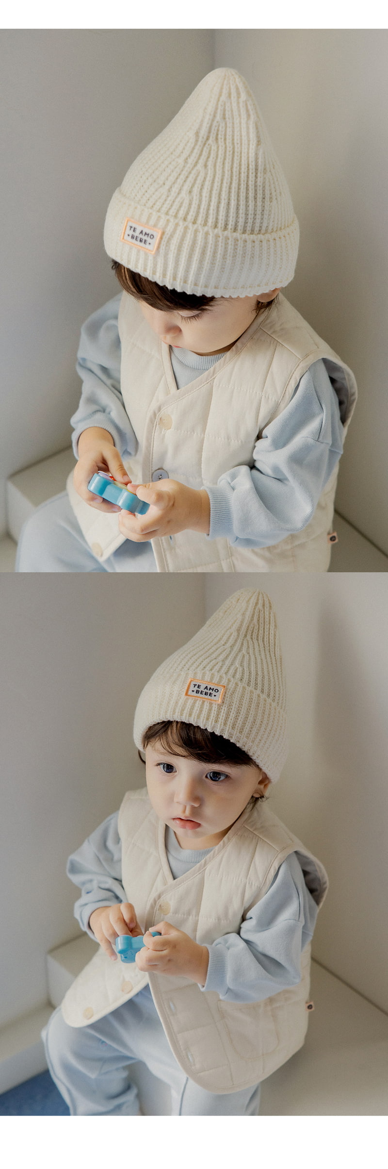 Kids Clara - Korean Baby Fashion - #babyfever - Miles Knit Baby Beanie - 3