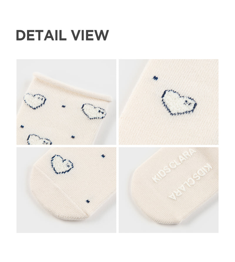 Kids Clara - Korean Baby Fashion - #babygirlfashion - Heart Rolling Baby Socks (set of 5) - 5