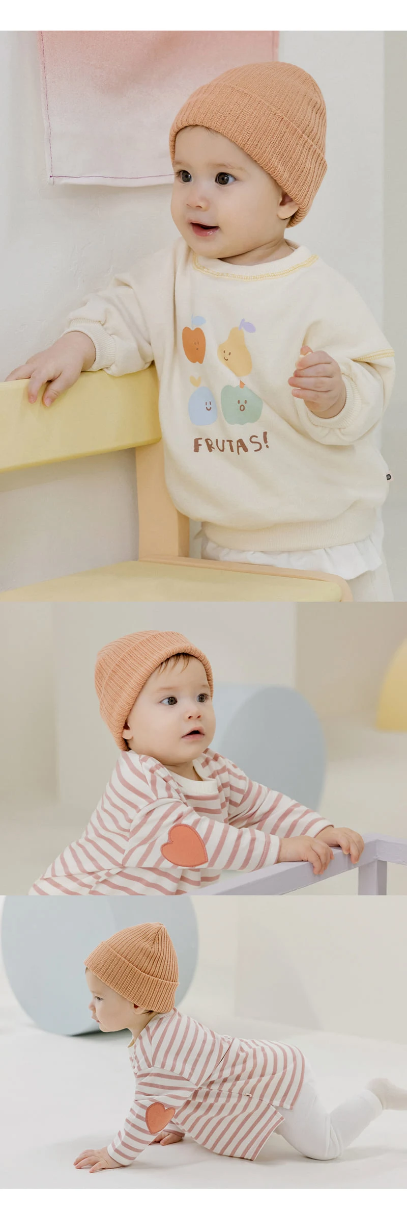 Kids Clara - Korean Baby Fashion - #babywear - Style Rib Beanie - 4