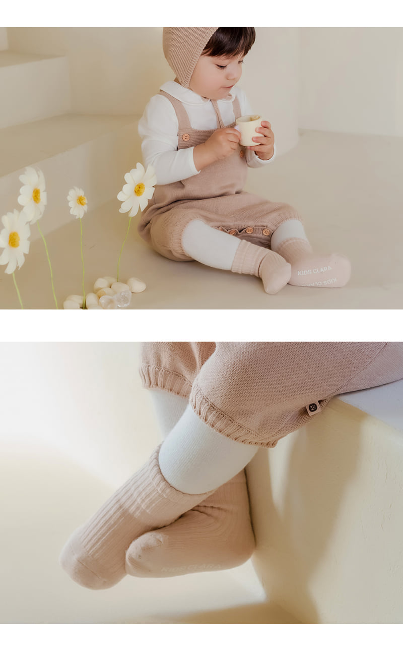 Kids Clara - Korean Baby Fashion - #onlinebabyshop - New Happy Plain Baby Tights (set of 5) - 3