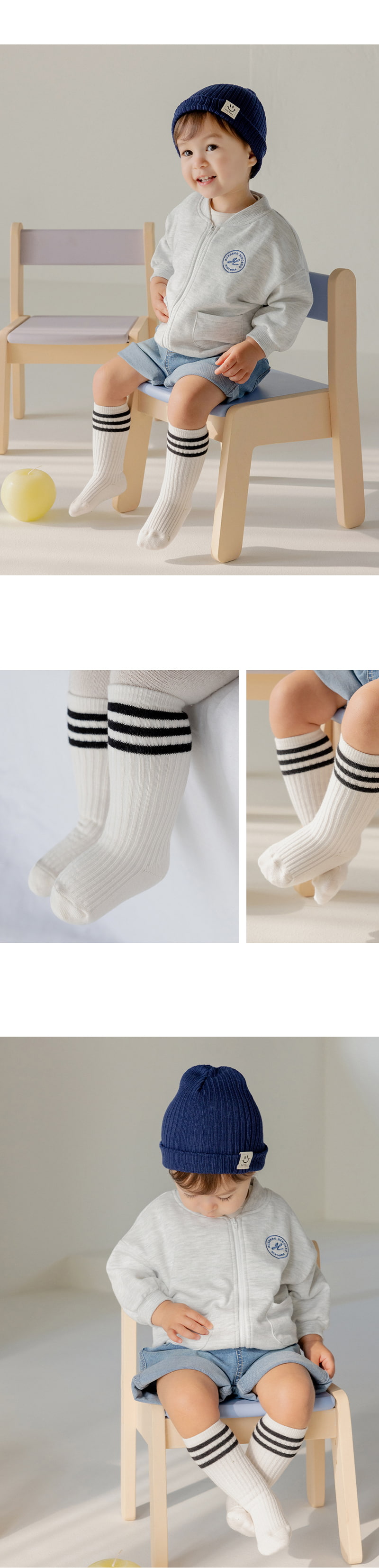 Kids Clara - Korean Baby Fashion - #onlinebabyshop - Bestie Baby Knee Socks (set of 5) - 5