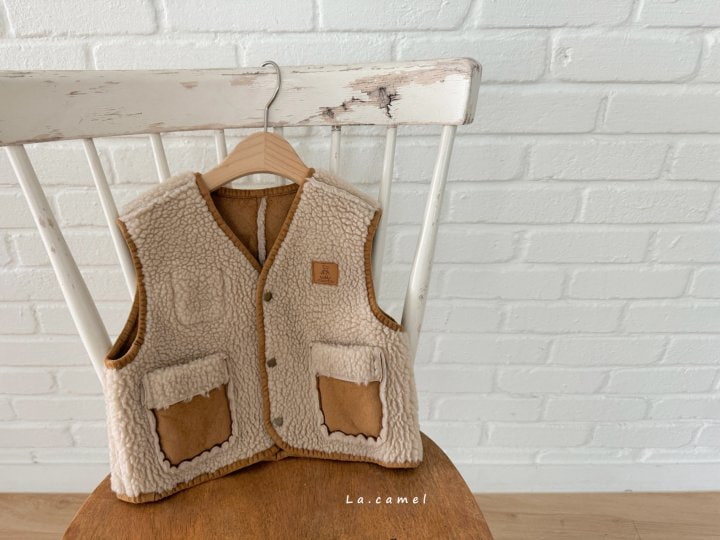 La Camel - Korean Children Fashion - #discoveringself - Teddy Reversible Mustang Vest - 2