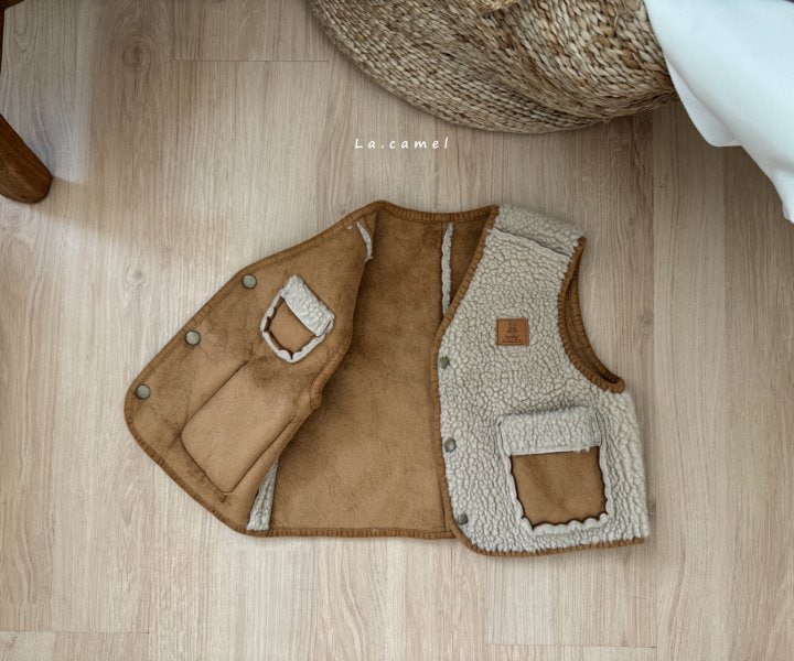 La Camel - Korean Children Fashion - #kidzfashiontrend - Teddy Reversible Mustang Vest - 6