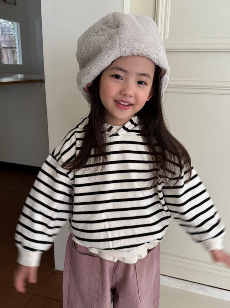 La Chouchou - Korean Baby Fashion - #babyfashion - Pigment Stripe Hoodie - 4