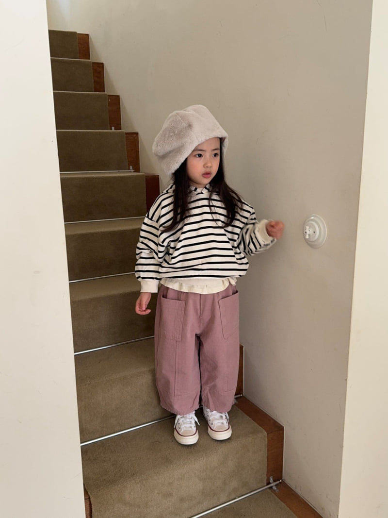 La Chouchou - Korean Baby Fashion - #babygirlfashion - Pigment Stripe Hoodie - 5