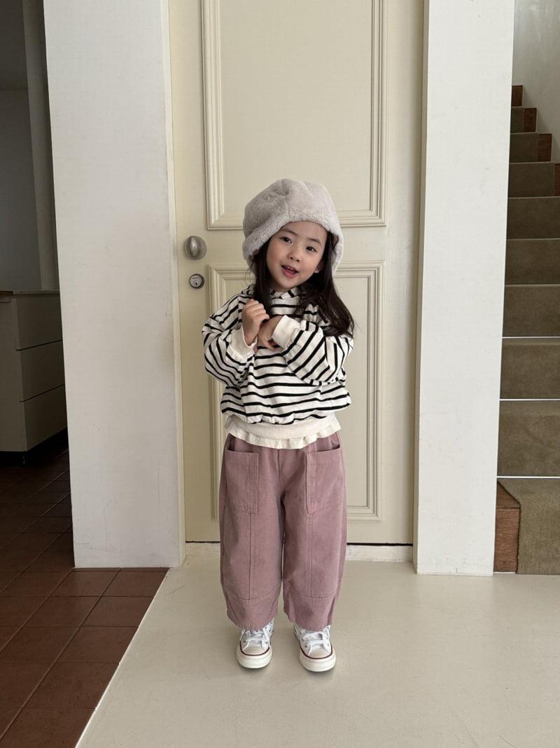 La Chouchou - Korean Baby Fashion - #babylifestyle - Pigment Stripe Hoodie - 6