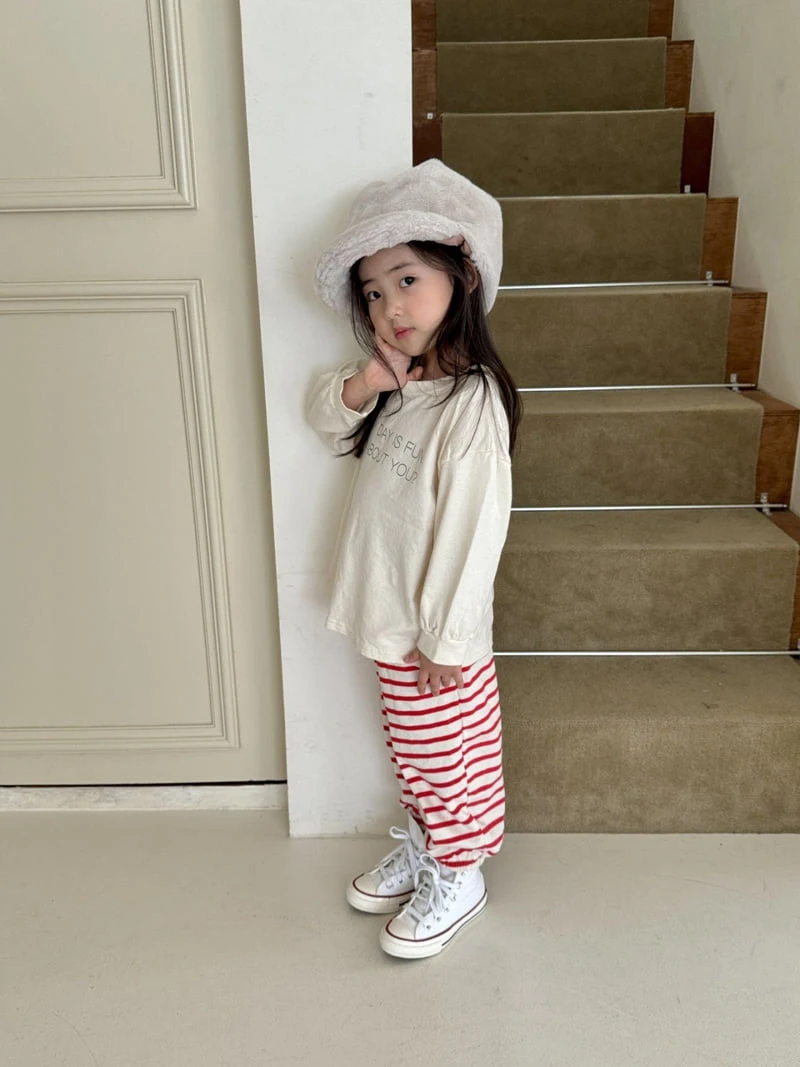 La Chouchou - Korean Baby Fashion - #babygirlfashion - Stripe Jogger Pants - 4