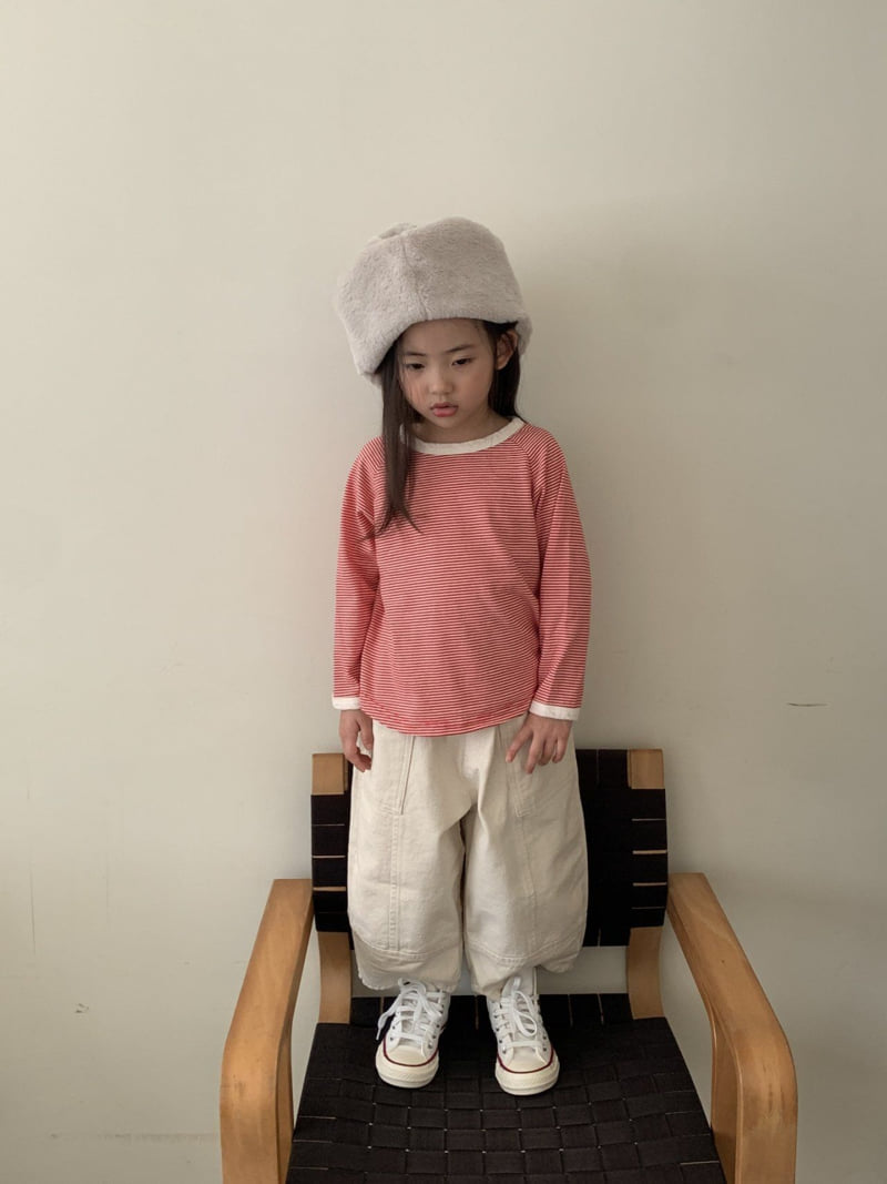 La Chouchou - Korean Baby Fashion - #babyootd - Piping Stripe Tee - 3