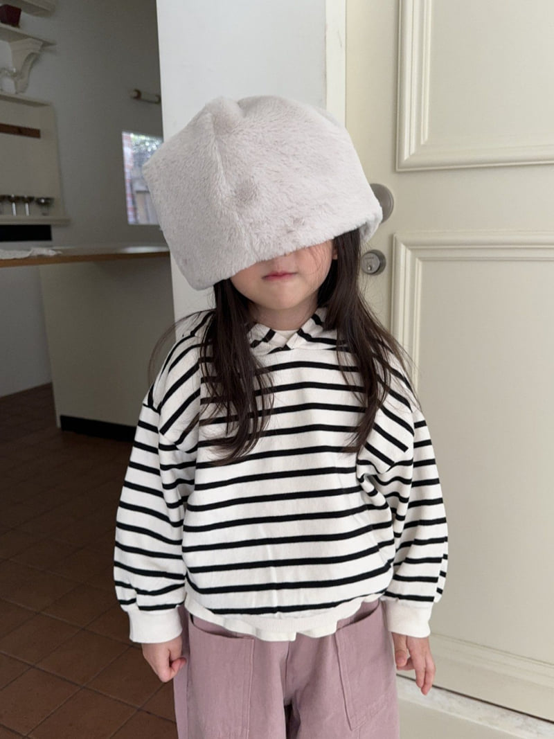 La Chouchou - Korean Baby Fashion - #babyoutfit - Pigment Stripe Hoodie - 10