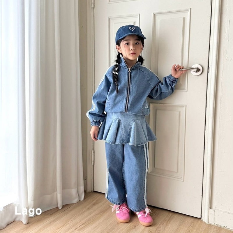 Lago - Korean Children Fashion - #Kfashion4kids - Line Denim Jacket - 11