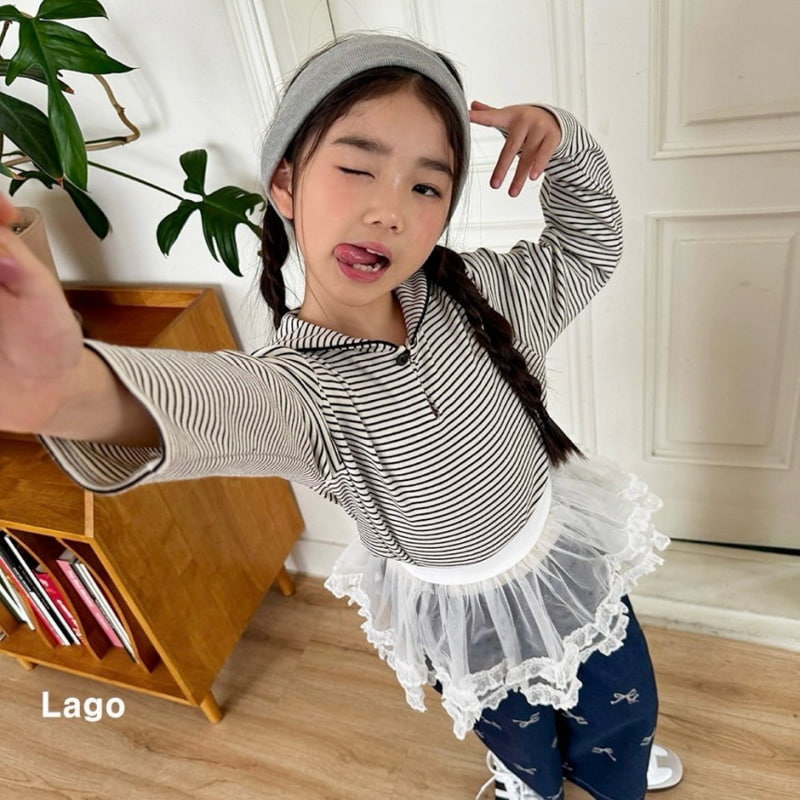 Lago - Korean Children Fashion - #childofig - Ribbon Embroidery Jeans - 10