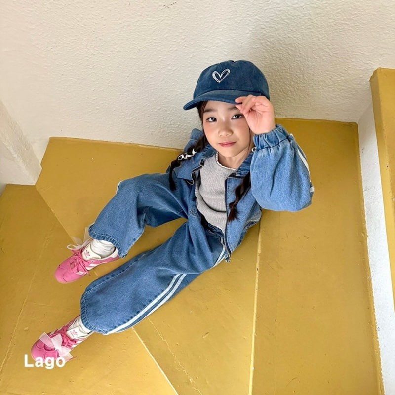 Lago - Korean Children Fashion - #childofig - Line Denim Jacket - 4