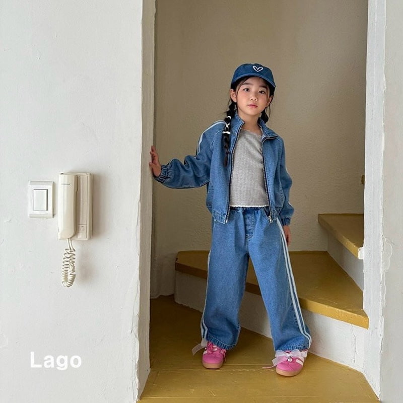 Lago - Korean Children Fashion - #childrensboutique - Line Denim Pants - 12