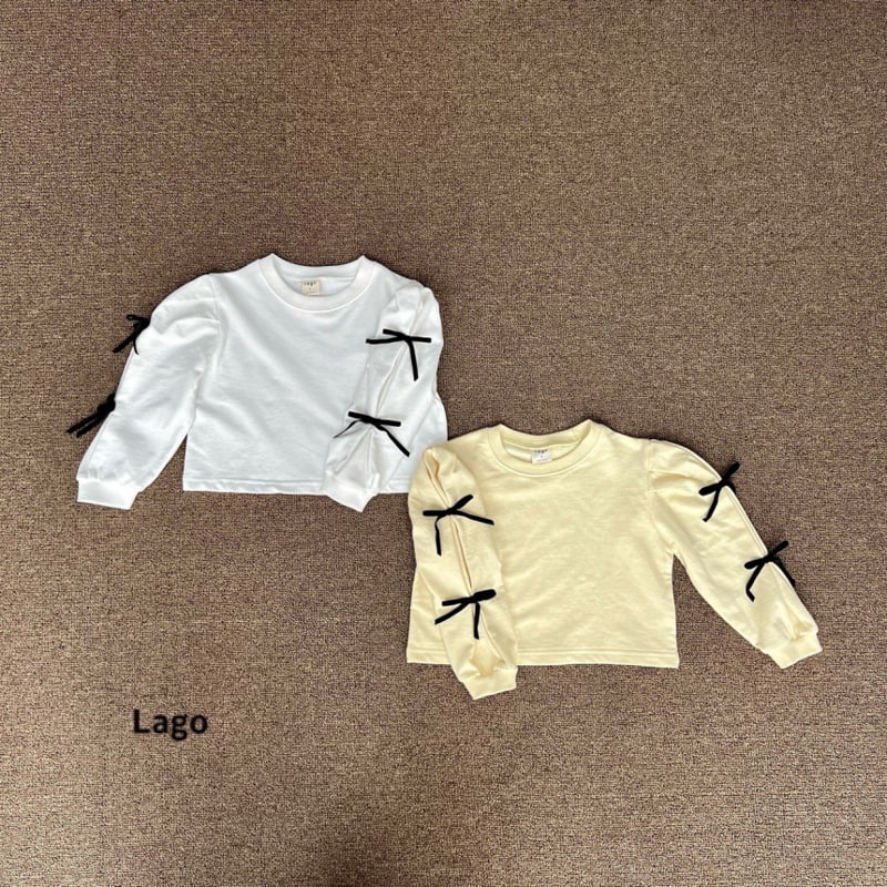 Lago - Korean Children Fashion - #designkidswear - Velvet Ribbon Sweatshirts