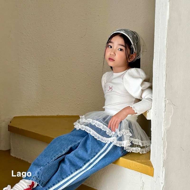 Lago - Korean Children Fashion - #discoveringself - Puff Ribbon Span Tee - 9