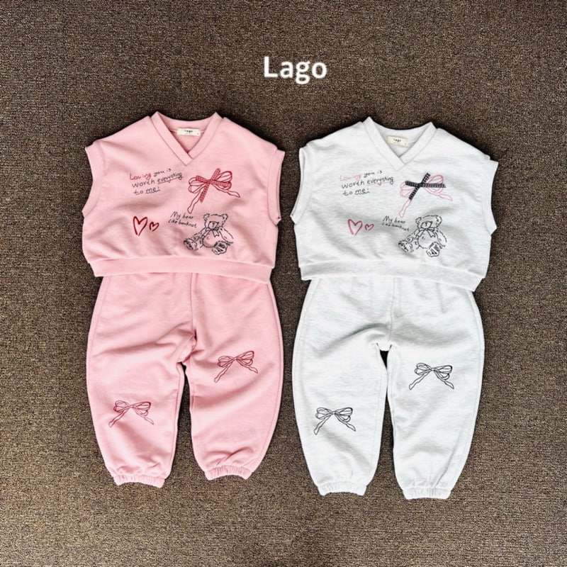 Lago - Korean Children Fashion - #fashionkids - Terry Ribbon Vest