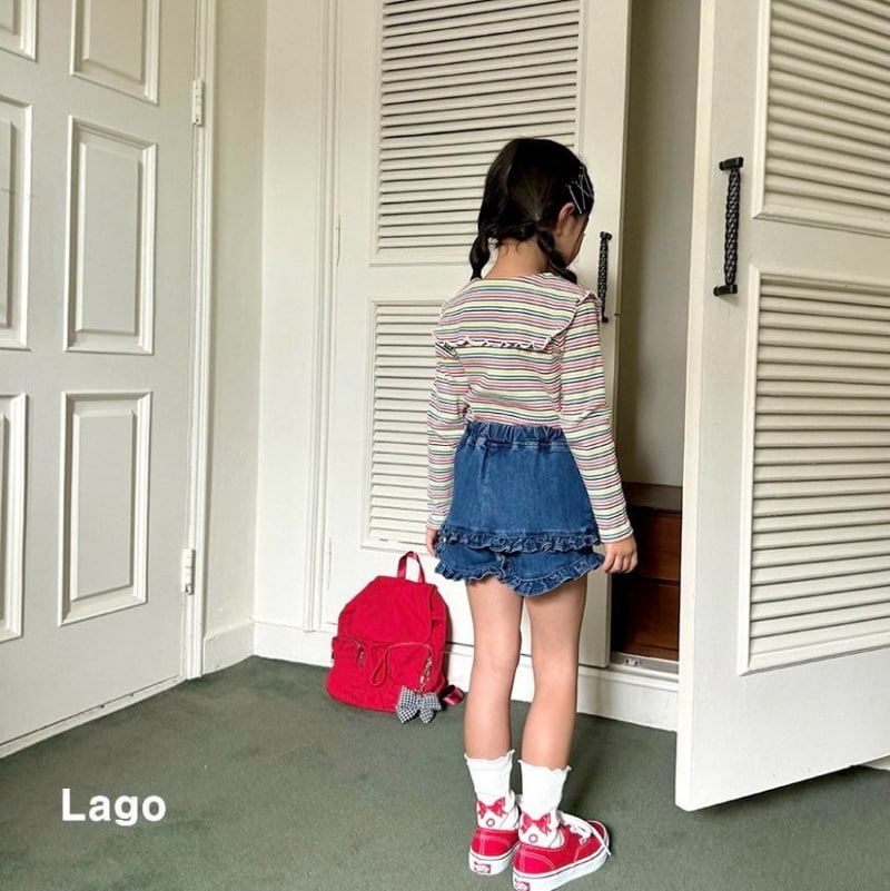 Lago - Korean Children Fashion - #fashionkids - Ribbon Rib Span Tee - 8