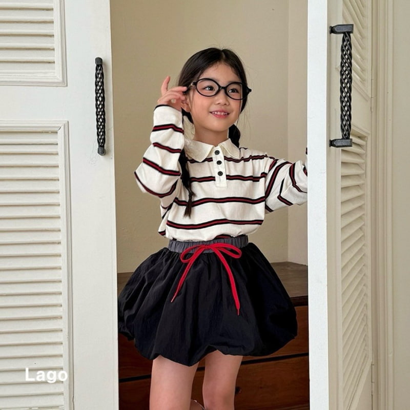 Lago - Korean Children Fashion - #kidsshorts - Miu Stripe Tee - 5