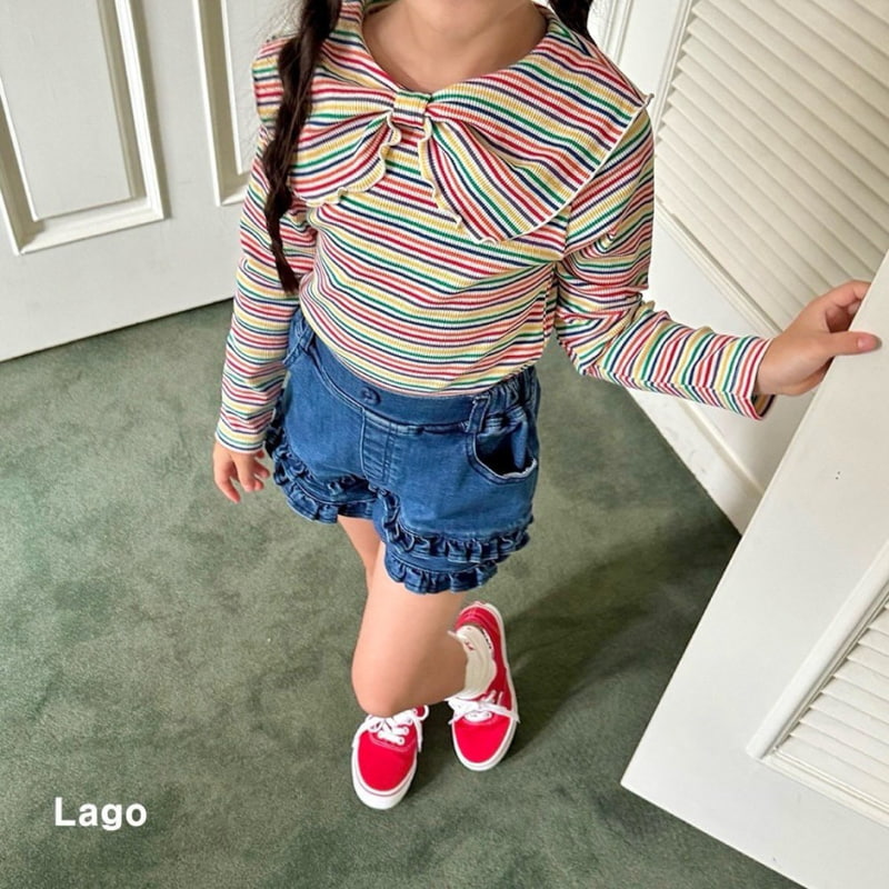 Lago - Korean Children Fashion - #kidsshorts - Ribbon Rib Span Tee - 9