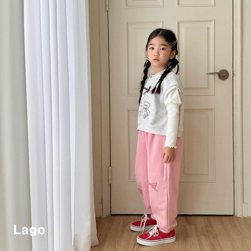 Lago - Korean Children Fashion - #kidzfashiontrend - Unbalance Ribbon Jogger Pants - 11