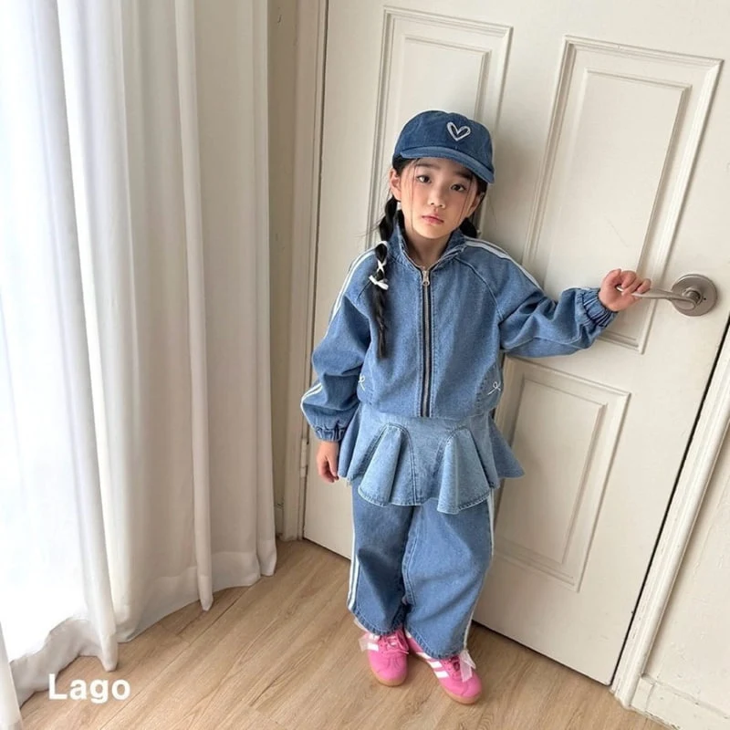 Lago - Korean Children Fashion - #littlefashionista - Line Denim Jacket - 12