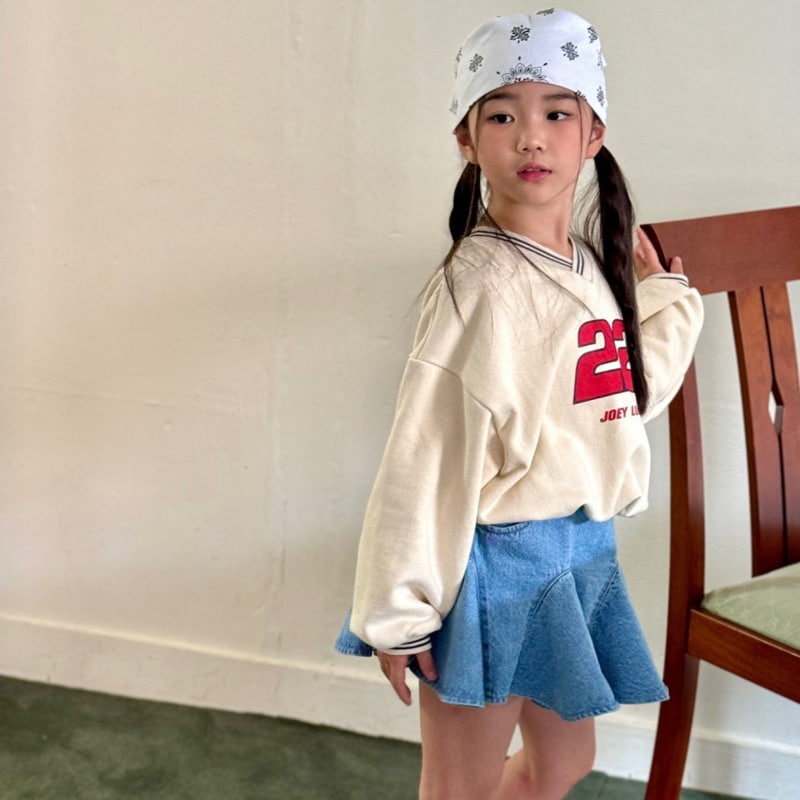 Lago - Korean Children Fashion - #littlefashionista - Ruffle Denim Skirt - 10