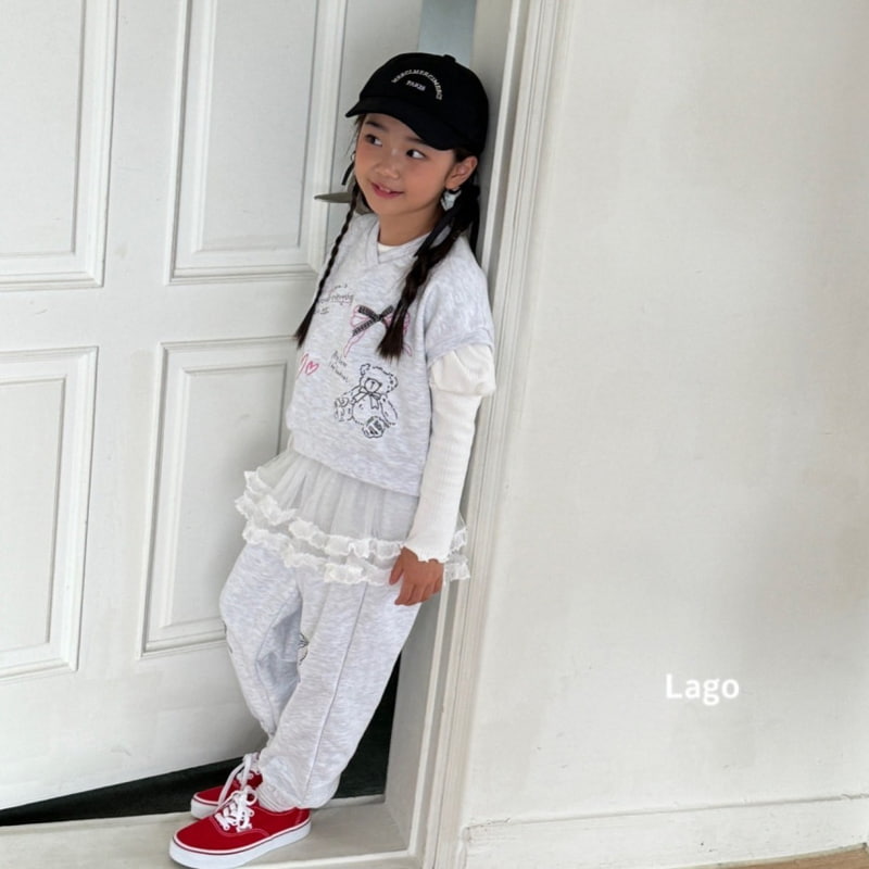 Lago - Korean Children Fashion - #littlefashionista - Terry Ribbon Vest - 6