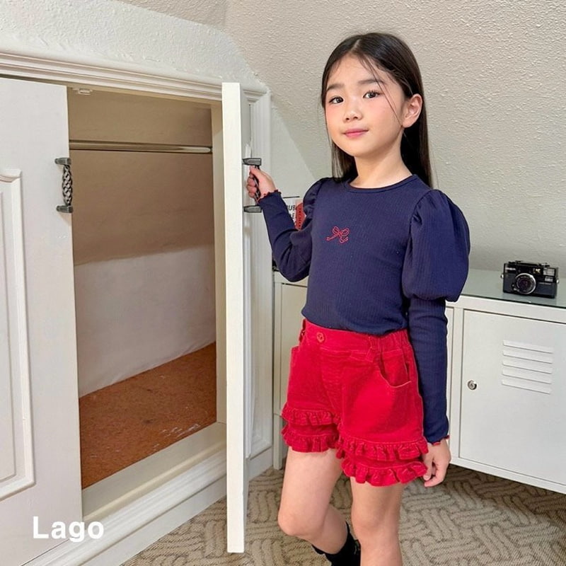 Lago - Korean Children Fashion - #magicofchildhood - Lilly Frill Span Pants - 12