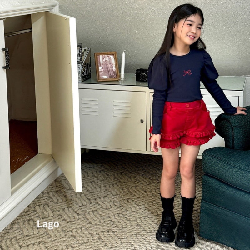 Lago - Korean Children Fashion - #minifashionista - Puff Ribbon Span Tee - 3