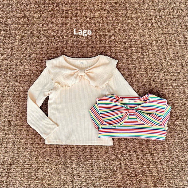 Lago - Korean Children Fashion - #minifashionista - Ribbon Rib Span Tee