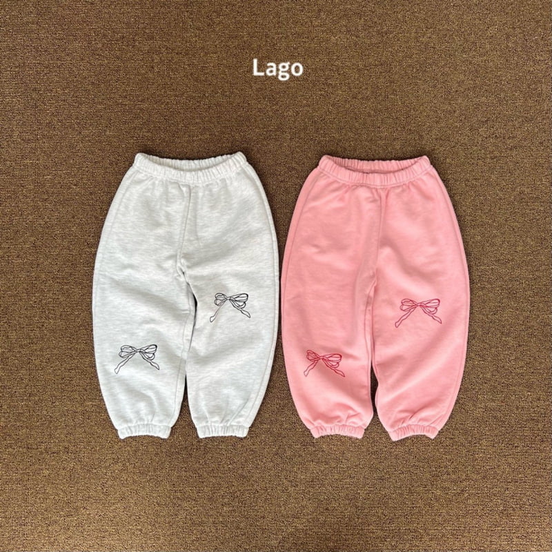 Lago - Korean Children Fashion - #todddlerfashion - Unbalance Ribbon Jogger Pants