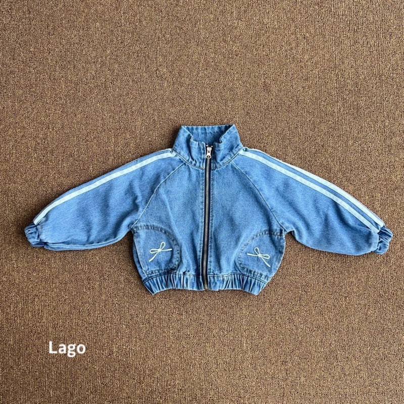 Lago - Korean Children Fashion - #toddlerclothing - Line Denim Jacket