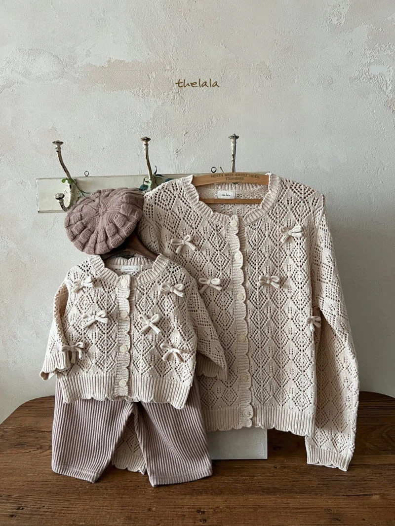 Lala - Korean Children Fashion - #fashionkids - Ribbon Knit Cardigan - 6