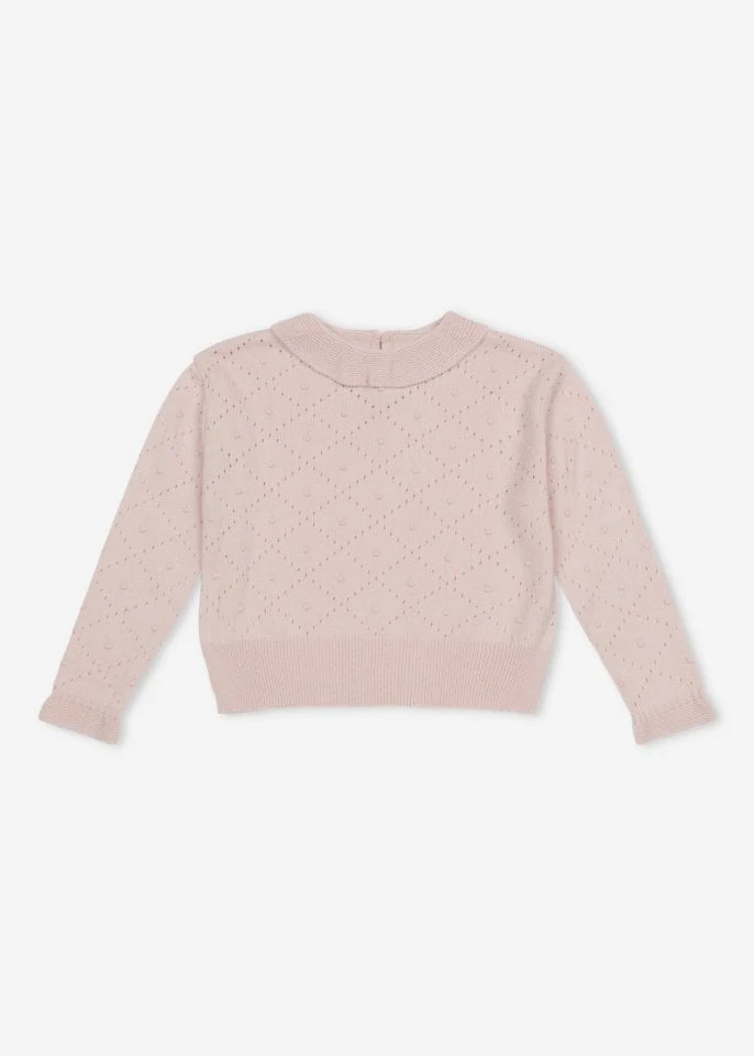 Le Bev - Korean Children Fashion - #designkidswear - Diamond Frill Knit Top - 2