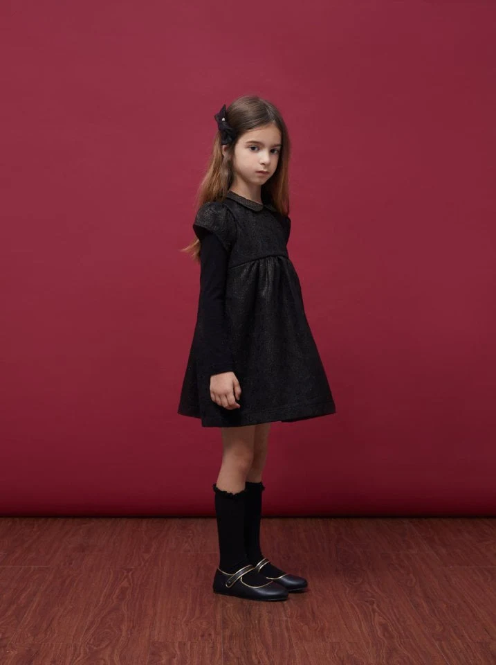 Le Bev - Korean Children Fashion - #fashionkids - Erin Pearl Jacquard Dress - 2