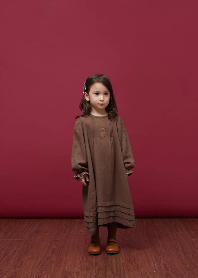 Le Bev - Korean Children Fashion - #fashionkids - Pintuck Flower Dress