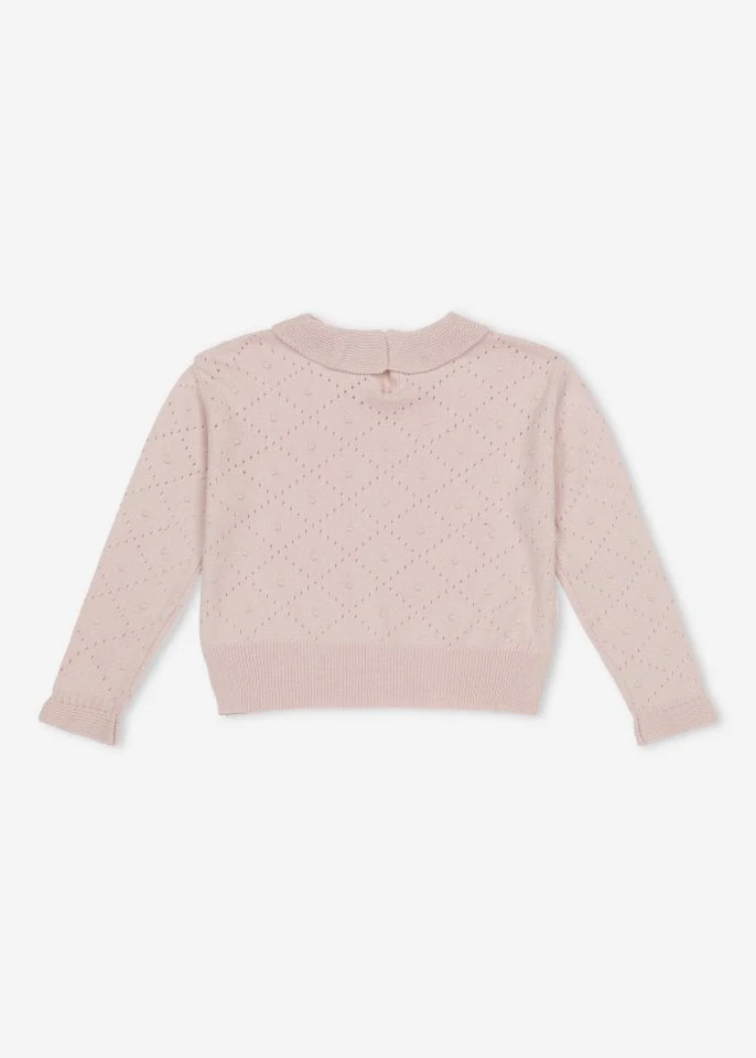 Le Bev - Korean Children Fashion - #discoveringself - Diamond Frill Knit Top - 4