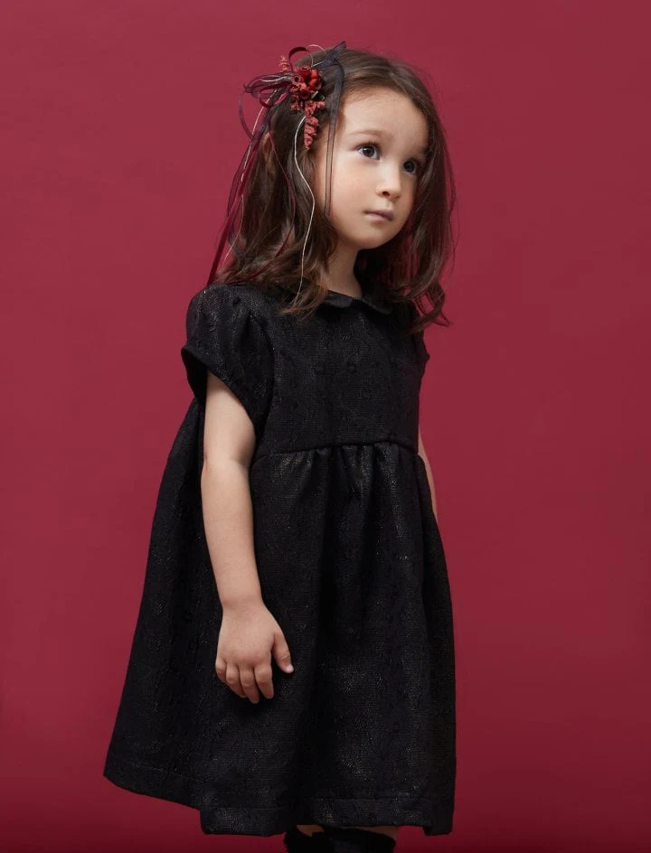 Le Bev - Korean Children Fashion - #kidzfashiontrend - Erin Pearl Jacquard Dress - 5