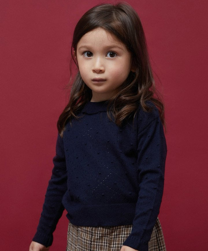 Le Bev - Korean Children Fashion - #stylishchildhood - Diamond Frill Knit Top